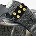 NIYANGLE Outdoor 5-Tooth Ice Cleats for Shoes, Silicone Anti-Slip Traction Spikes for Winter Walking on Ice, Snow, and Mud, Sturdy Shoe Grips for Men and Women