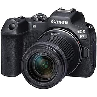 Canon EOS R7 Mirrorless Camera with 18-150mm Lens (5137C009) + 64GB Tough SD Card + Filter Kit + Wide Angle & Telephoto Lens + Bag + Charger + More