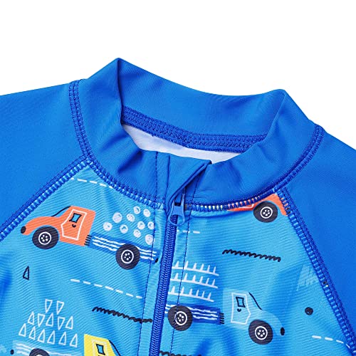 Image of Girls Long Sleeve Zipper Rash Guard 1 Piece UPF 50+ Sun Protection