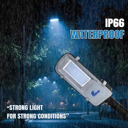 Image of Forus 120W LED Street Light with Clamp, IP66 Waterproof Outdoor LED Street Light, High Lumen 14400lm Blue, Aluminium Body for Road, Parking Lot, Garden & Industrial Outdoor Lighting (1 Pc)