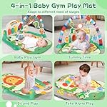 Baby Gyms Play Mats, Tummy Time Mat Toys, Infant Play Mat and Activity Gym, Baby Play Piano Gym Mat, Play Mats for Babies Newborns and Toddlers, Baby Activity Mat Toys 0-3-6-12 Months (Green) - Image 2
