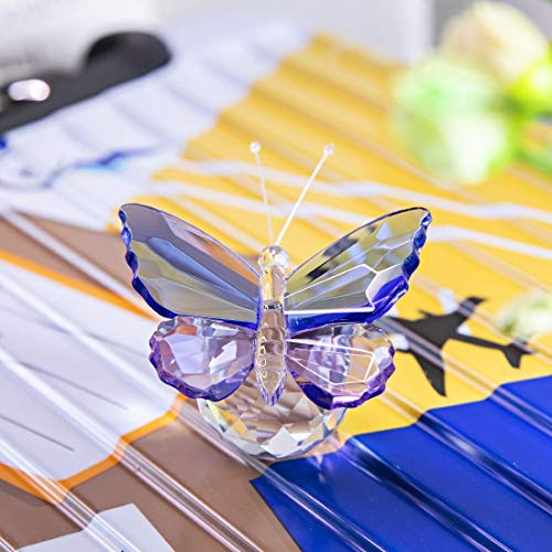 H&D Hyaline & Dora Crystal Butterfly Figurine Collectible Paperweight Home Table Decoration Set #TOP7