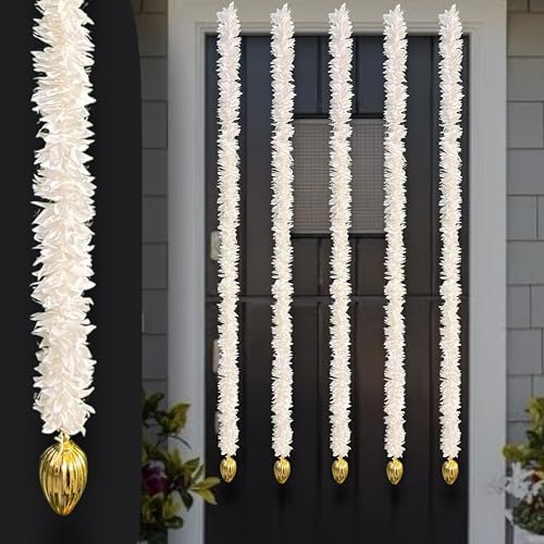Image of Rajasthan Kraft Artificial Gajra Hanging with Golden Lotus Pack of 5 |39 Inch Long, Traditional Festival & Wedding Home Dcor for Diwali, Makar Sankranti, Pooja & Griha Pravesh(GJ-26-5)