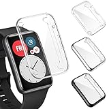 【Mayor vida útil】: nuestras carcasas de pantalla compatibles con Huawei Watch Fit utilizan un proceso revolucionario que combina una alta precisión de respuesta, durabilidad, transparencia clara y no amarillenta, lo que le brinda una mejor experiencia de uso.