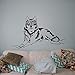 Adesivi Murali Lupo Bellissimo Animale Selvatico Adesivo In Vinile Natura Selvaggia Home Interior Art Murale Soggiorno Decorazione Camera Da Letto 57X94Cm