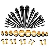 Kit de aretes ensanchadores de acrílico, 36 Piezas, Kit cónico de medidores de oído, Varios tamaños, expansor de Tapones para los oídos Multicolores