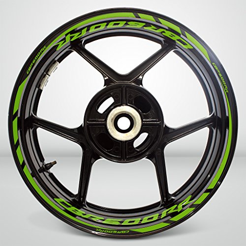 image for Stickman Vinyls Matte Green Motorcycle Rim Wheel Decal Accessory Stick