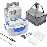 🍱 【100% NO TÓXICO Y GARANTÍA DE CALIDAD】:Fiambrera electrica está hecho de material PP de primera calidad y acero inoxidable de grado alimenticio. Resistente a altas temperaturas, duradero, 100% seguro y fácil de usar. Gracias a la lonchera eléctrica FAST 40Watt, tendrá su comida favorita lista para comer en unos 30-40 minutos.