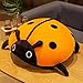 Heguowei 40/60/80 cm Colorato Realistico Coccinella Peluche Giocattoli Carino Morbido Coccinella Insetto Animale Tenere Bambola Cuscino Cuscino Posteriore Cuscino per Bambini Regalo Arancia 60cm