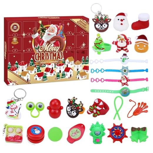 WAKSOX Calendario de Adviento de Navidad 2026, Piñata Infantil para Niños Calendario de Vacaciones de Navidad de 24 Días, Calendario de Cuenta Regresiva Juguete para Niños y Niñas