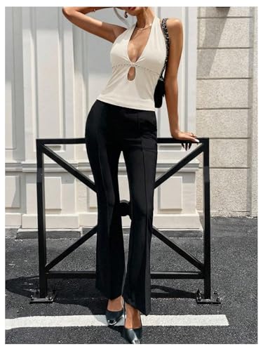 Image of Verdusa Women's Rave Halter Top Going Out Festival Crop Top Concert Outfits | Going Out Outfits for Women, Y2K Halter Top, Sexy, Rave Outfits, Festival Outfits for Women