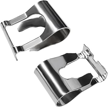 KVAEY 2 PCS Windscreen Wiper Linkage Clip, Auto Windscreen Wiper Motor Linkage Repair Clip Kit, Silver Windshield Wiper Arms Repair Clamp for Cars Trucks SUVs, Car Accessories
