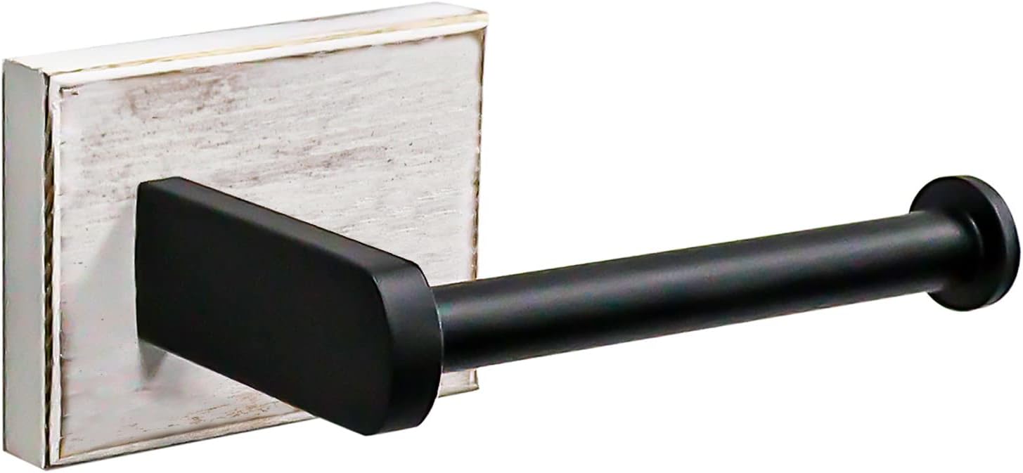 Buy Farmhouse Toilet Paper Holder Wall Mount, Matte Black Toilet Paper