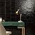 2.5 x 9.5 Venetian Alchemist Obsidian Black Italian Wall Tile (1 Piece)