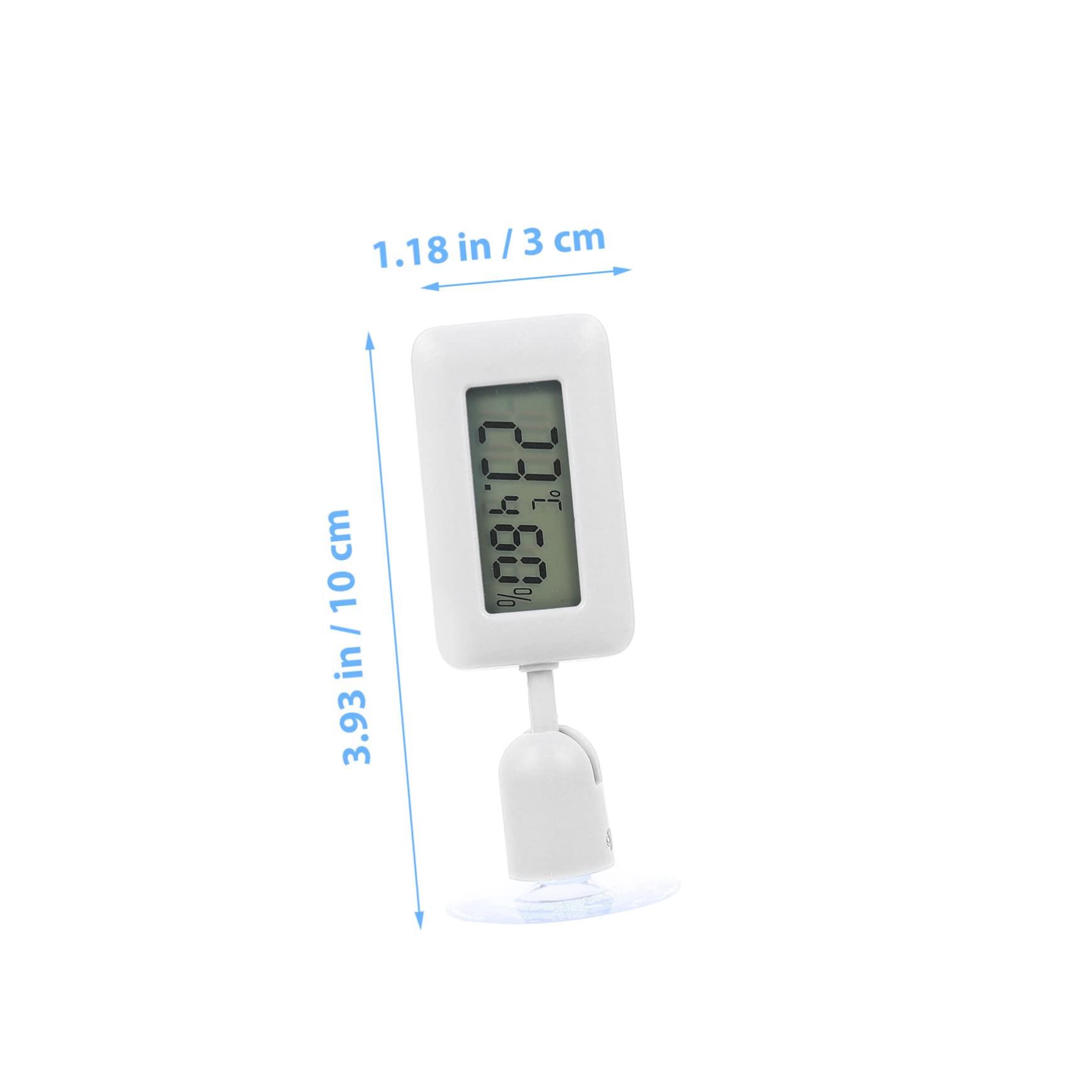 Toddmomy 4piezas Digital Rotatorio Para Terrarios De Reptiles Medidor De Temperatura y Humedad Ventosa Compatible Dragones Barbados y Otros Reptiles Precisión Mejorada Para Acuarios y