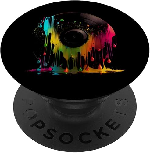Vinyl record retro vintage record player 80s 90s PopSockets Swappable PopGrip