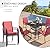 VICLLAX Patio Dining Set for 8, 9 Pieces Outdoor Furniture Set Includes Expandable Patio Table and 8 Patio Stackable Sling Chairs for Lawn Garden, Red Chairs