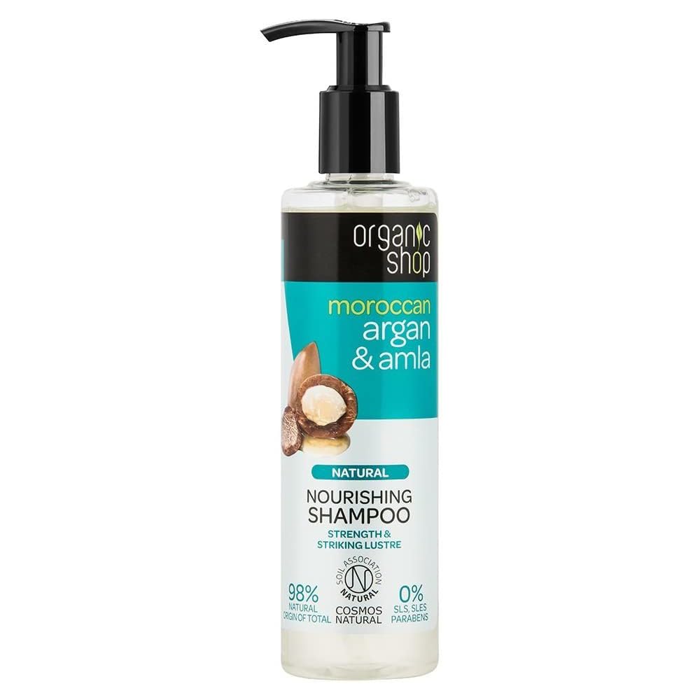 Organic Shop Argan & Amla Nourishing Shampoo, White