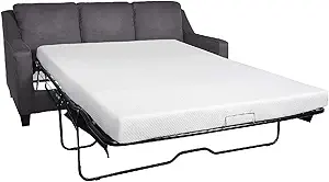 Milliard 4.5-Inch Memory Foam Sofa Bed Mattress Replacement for Queen Size Sleeper Sofa & Couch Beds – Premium Comfort (Sofa Not Included).