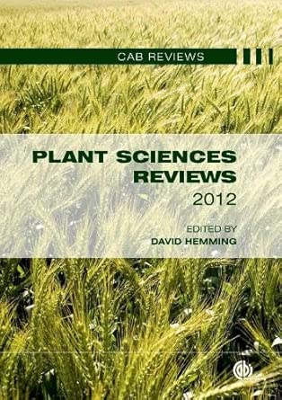 Plant Sciences Reviews 2012 book cover