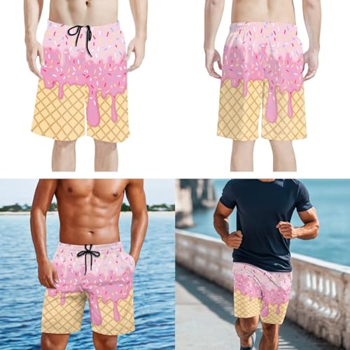 Ice Cream Matching Swimsuits for Couples Womens Bikini Sets Men's Beach Shorts Beach Bathing Suit4
