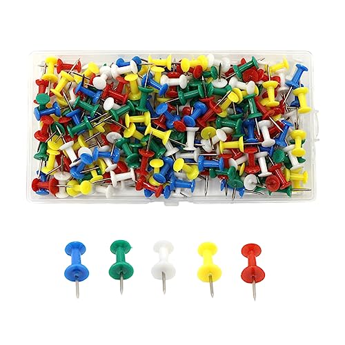 WeddHuis 100PCS Chinchetas, Chinchetas para Mapas, Pines de Empuje, Chinchetas Corcho, Chinchetas Aguja para el tablero de Anuncios, Marca de Mapa, Corcho, Panel de Anuncios
