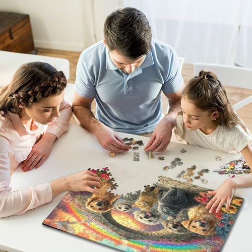 Puzzle de 1000 piezas del Puente Arcoíris para relajarse en familia en casa 6