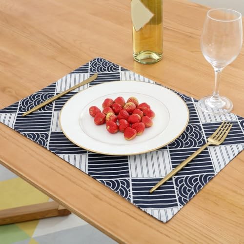 Napperon Japonais de Qualité Durable | Set de Table Vagues d'Océan