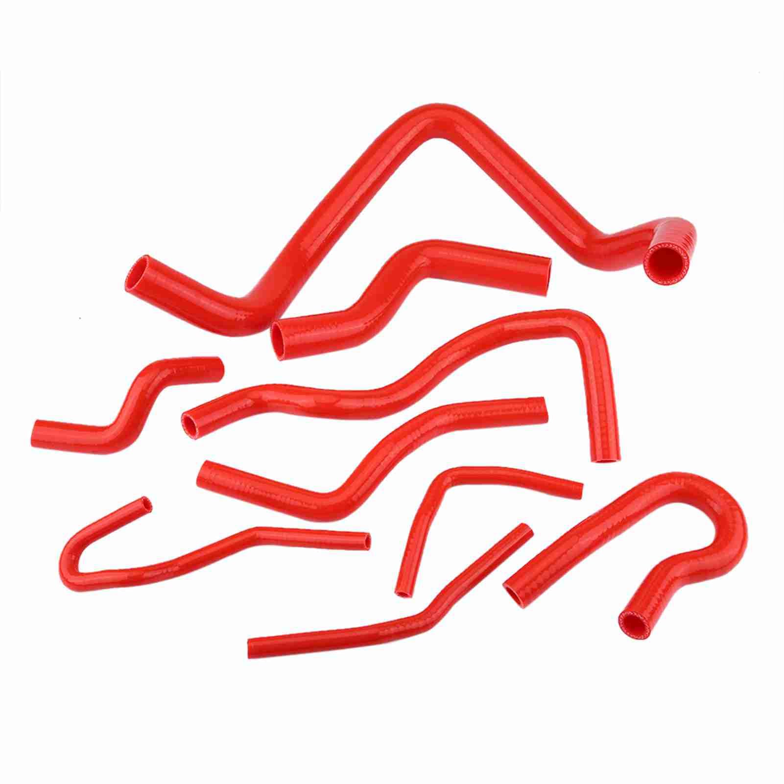 Generic Kit Tubo Flessibile in Silicone da 9 Pezzi Stabilità Fisiologica Resistente All'acqua per D15 D16 SOHC EG/EK 1992-2000 (rosso)