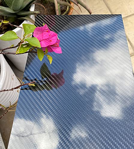 Cncarbonfiber CF-GLOSSY20030010 Carbon Fiber Sheet 1.0Mmx200Mmx300Mm Plate Panel 3K Twill Glossy Surface Mirror Like thumb #3