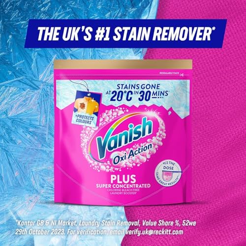 Vanish Stain Remover, Gold Oxi Action Powder Plus, Super Concentrated, 500g, Removes Stains Laundry Detergent Leave Behind, Protects Fabric Colours and Removes Odours, Bleach Free - Image 5