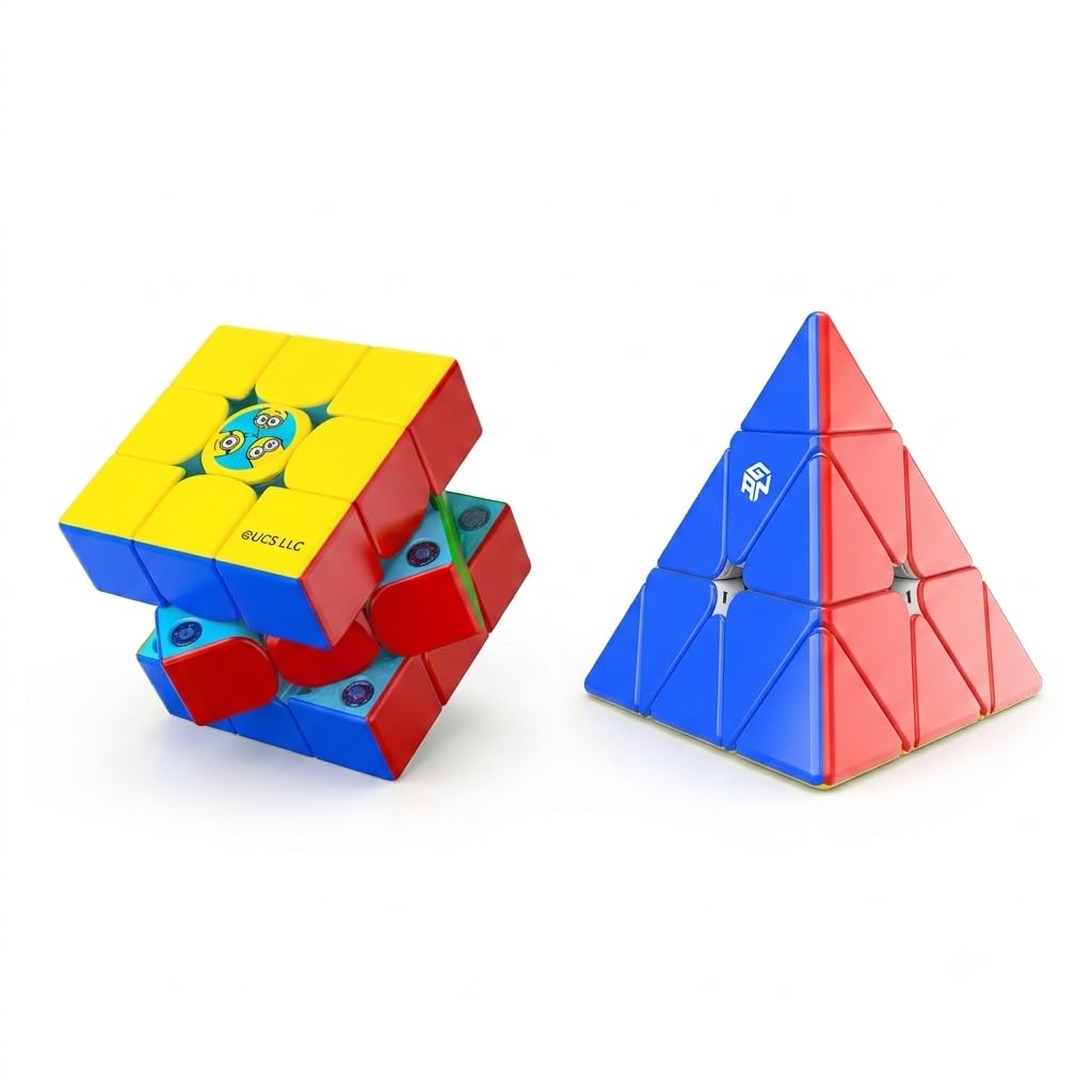 GAN 356 ME V2 Minions Zauberwürfel 3x3 & GAN Pyraminx Magnetisch Speed Cube