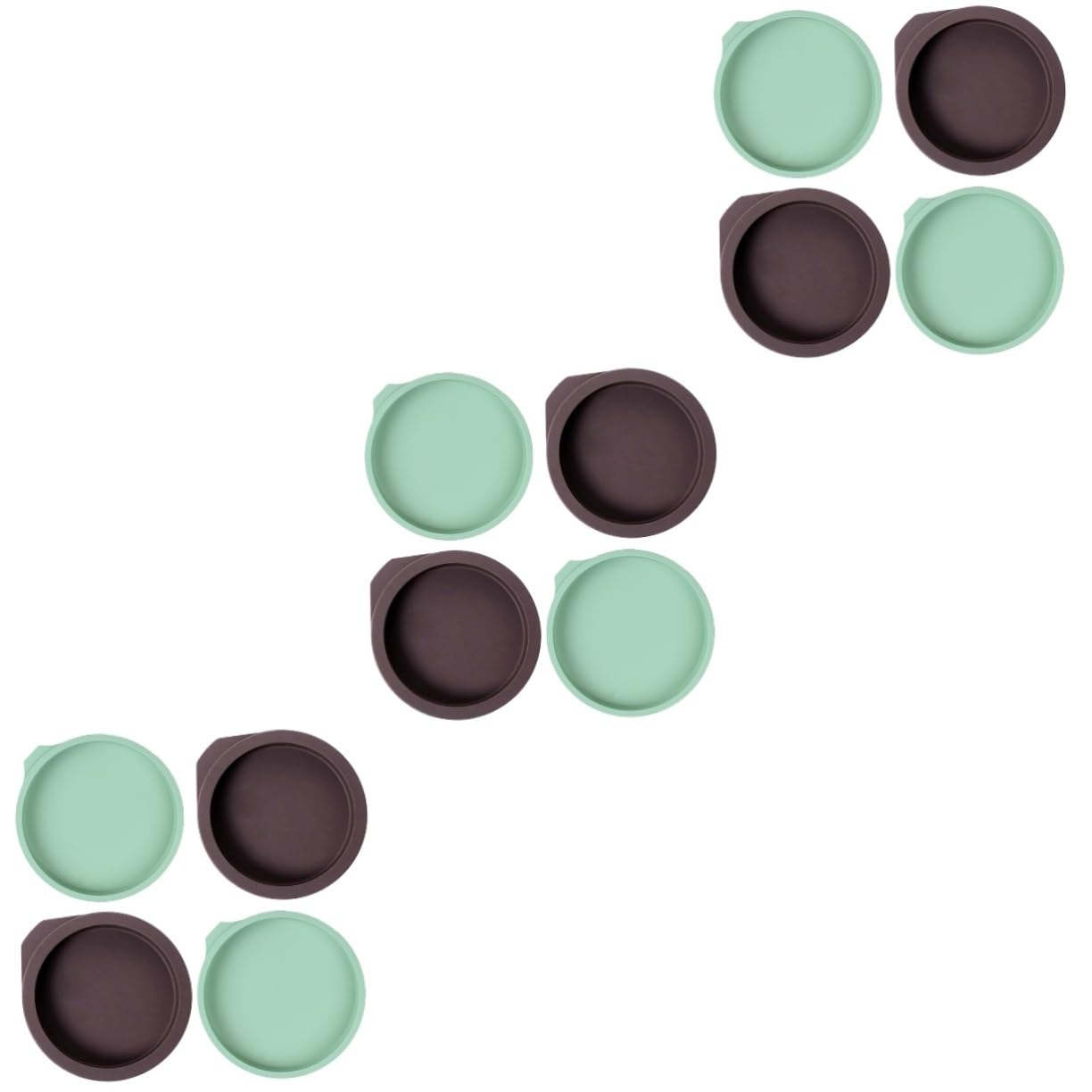 Abaodam 12stücke Runde Silikon Backform Für Fondant Und Kekse Antihaft-kuchenform Für Schokoladen Und Dessert-herstellung Farbvariationen