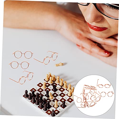 LABRIMP 10 peças de óculos de aro sem aro de tecido miniatura faça você mesmo boneca mini hamsters f