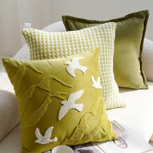 Housse de coussin haut de gamme chenille douce 45x45 avec bordures - 6