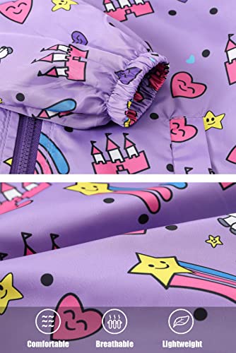 Image of Happy Cherry Kids Boys Girls Fleece Lined Windbreaker Jacket Fashion Prints Hoodie for Fall Winter
