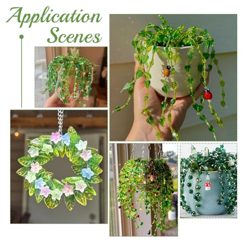 Kit de cuentas para la fabricación de joyas de estilo botánico y natural 8