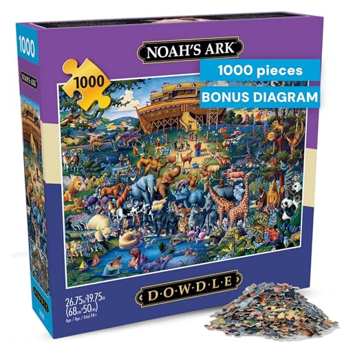 Buffalo Games - Jigsaw Puzzles 1000 Pieces - Dowdle Noah’s Ark Puzzle - Premium Giftable Foil Box with Reference Poster - Made in USA