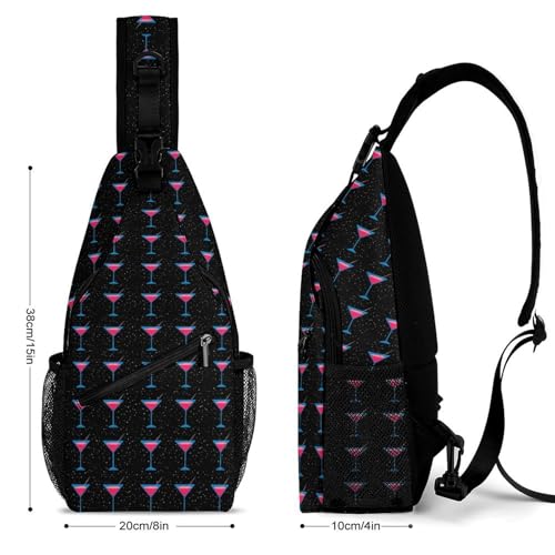 Bolso Sling Unisex con Estampado Cóctel Ligero y Ajustable miniatura 2