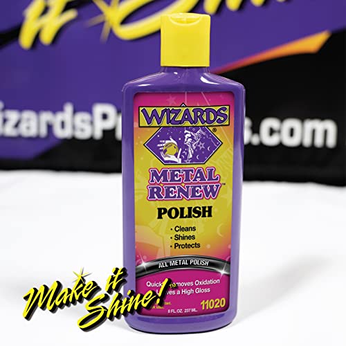 Wizards Metal Polish Cream Metal Renew - Cleans, Shines And Protects All Metals - Cream Fast-Cut Polish And Stainless Steel Cleaner - High Gloss Metal Polish - 8 Oz #TOP7