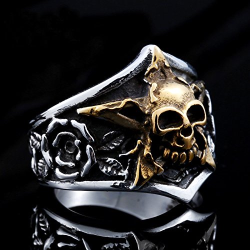 Image of Genuine Stainless Steel Ring Jewelry for Men Fashion Punk Biker Skull Rings