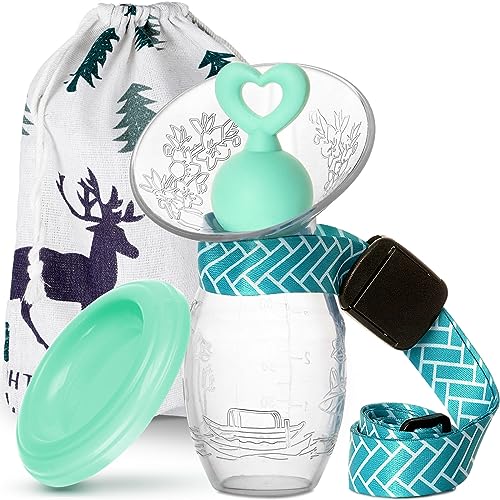 Image of Bumblebee Manual Breast Pump with Breastfeeding Milk Saver Stopper& Lid in Gift Box Food Grade Silicone BPA PVC and Phthalate Free