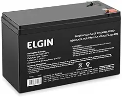Bateria Selada de Chumbo VRLA Elgin- 12V Alarme Terminal F1