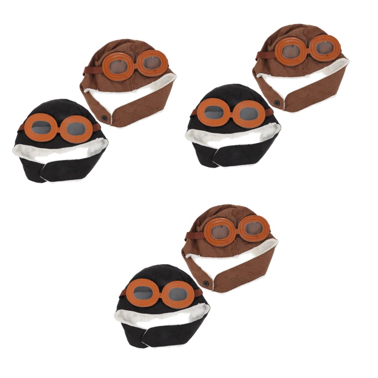 Abaodam 6piezas Sombrero Infantil De Algodón Orejeras Diseño Piloto Gorro Calentito para Niño Niña Accesorio Unisex para Otoño Invierno