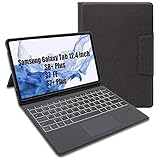 Keyboard Case for Samsung Galaxy Tab S8 Plus/S7 FE/S7 Plus 12.4 inch - Slim Wireless Smart Touch Tra