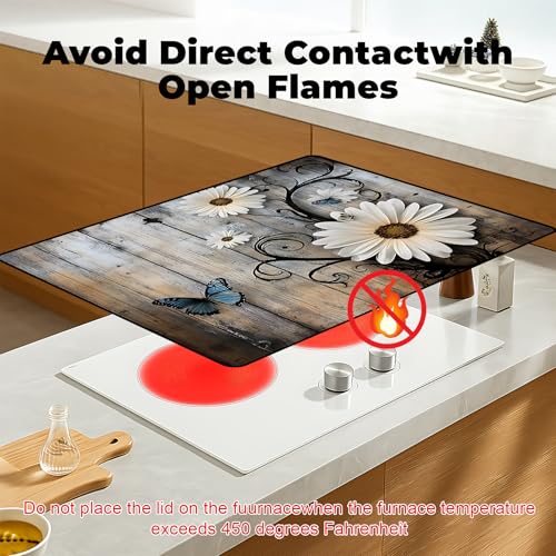 Image of Stove Top Cover for Glass Electric Stove (Daisy, 30 inch x 21 inch)