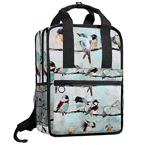 Sac à dos garçons motif oiseaux avec bretelles réglables confortables