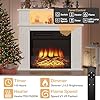 28" Electric Fireplace with Mantel, Small LED Fireplace Mantel with 18" Fireplace Insert, 3D Realistic Flame, Portable Freestanding Fireplace with a Shelf for Living Room, Remote Control, White #2