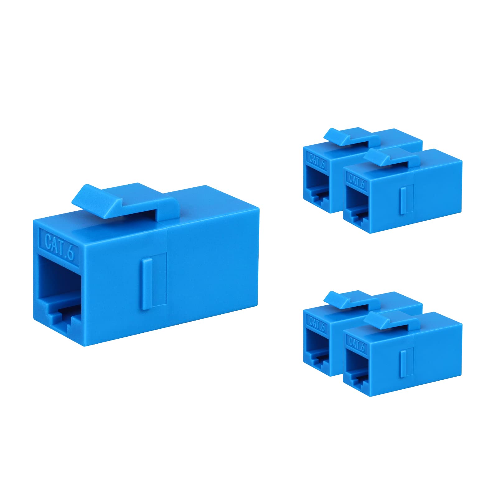 iwillink5-Pack Female to Female Cat6 Keystone Jack, UTP Coupler, Blue