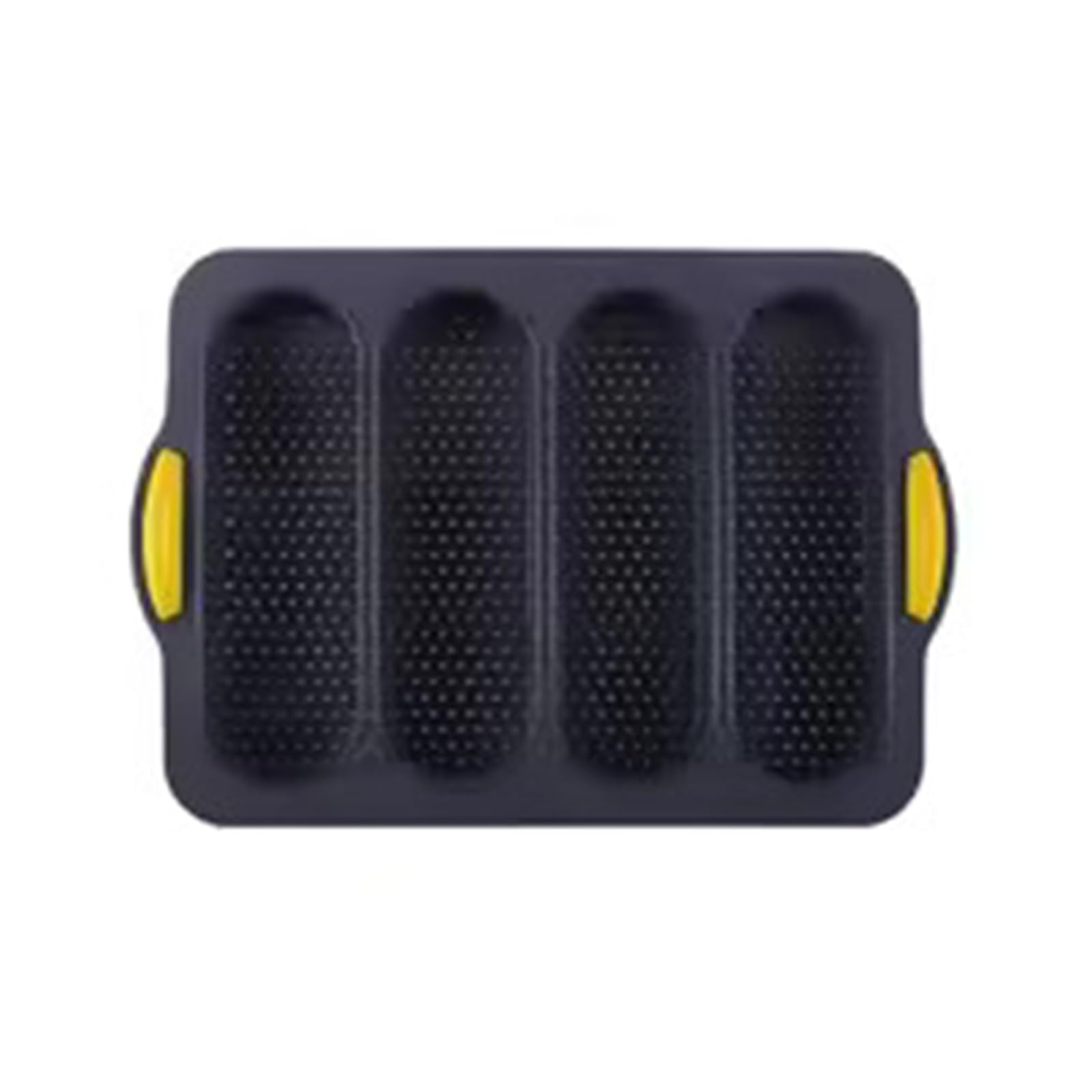 Molde de silicona de 4 rejillas para bandeja de hornear pan francés y sartenes para pasteles